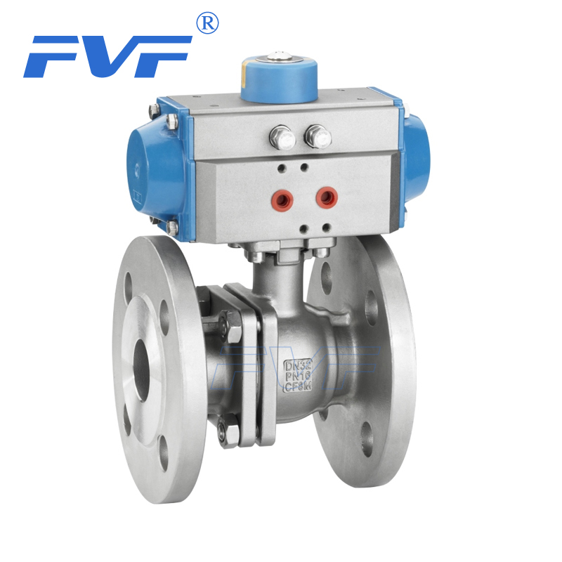 Pneumatic Stainless Steel Flange 2pc Ball Valve Fvf Industry Co Limited 2520